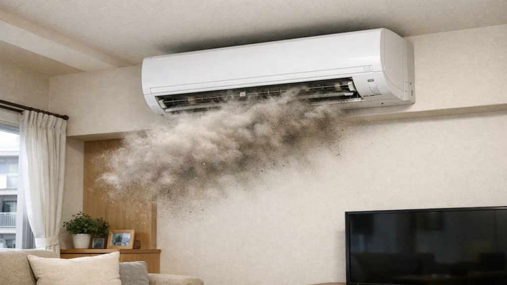 Aircon blowing dust: 5 checks (Stop dirty air after long downtime)