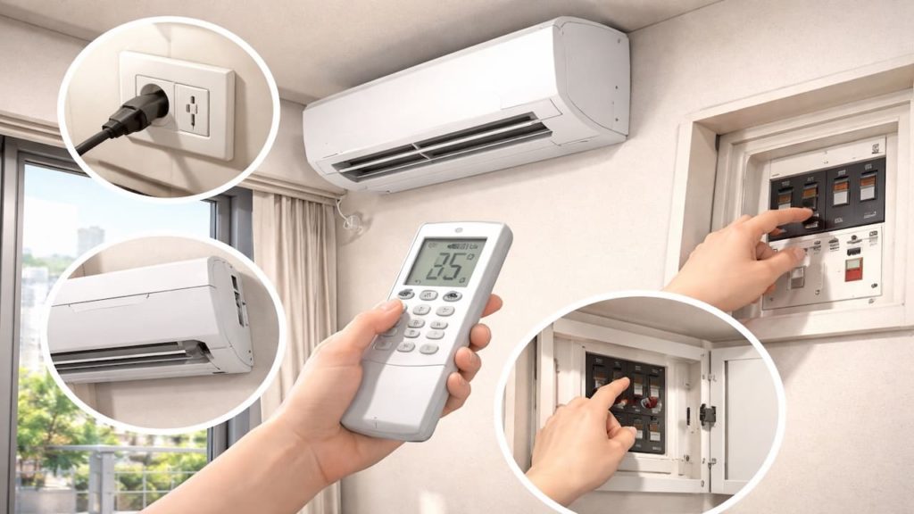 Aircon won’t start: 5 checks (Power, settings, and safety lockouts)