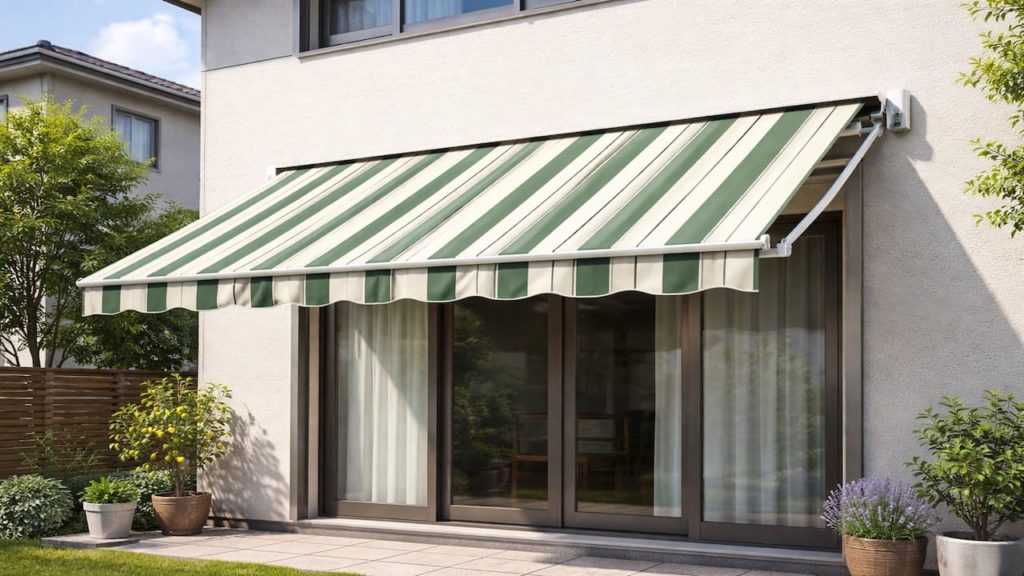 Awning looks crooked: 5 checks (Level brackets and wall)