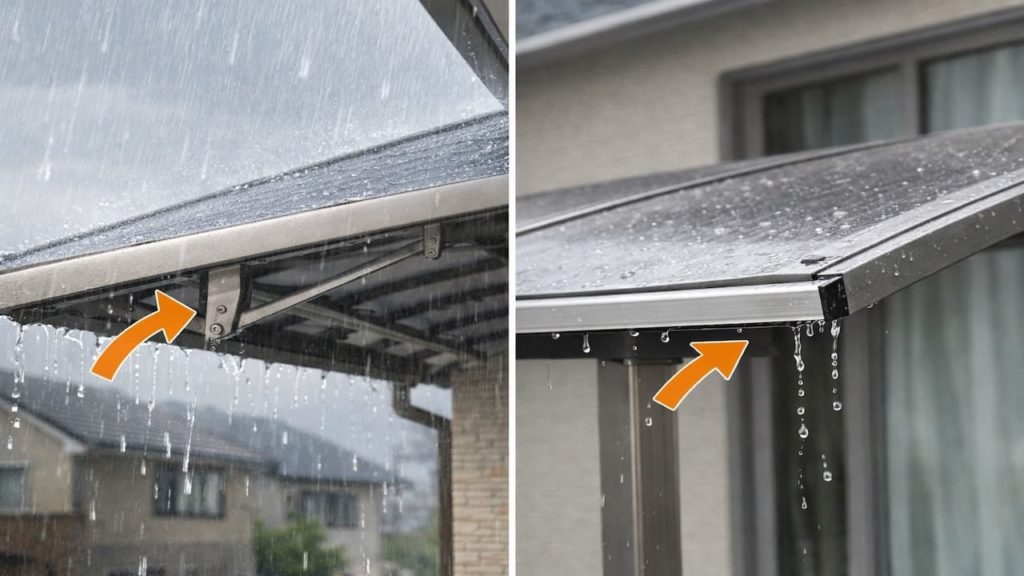 Awning rain noise is loud: 5 tips (Pitch tension and drip edge)