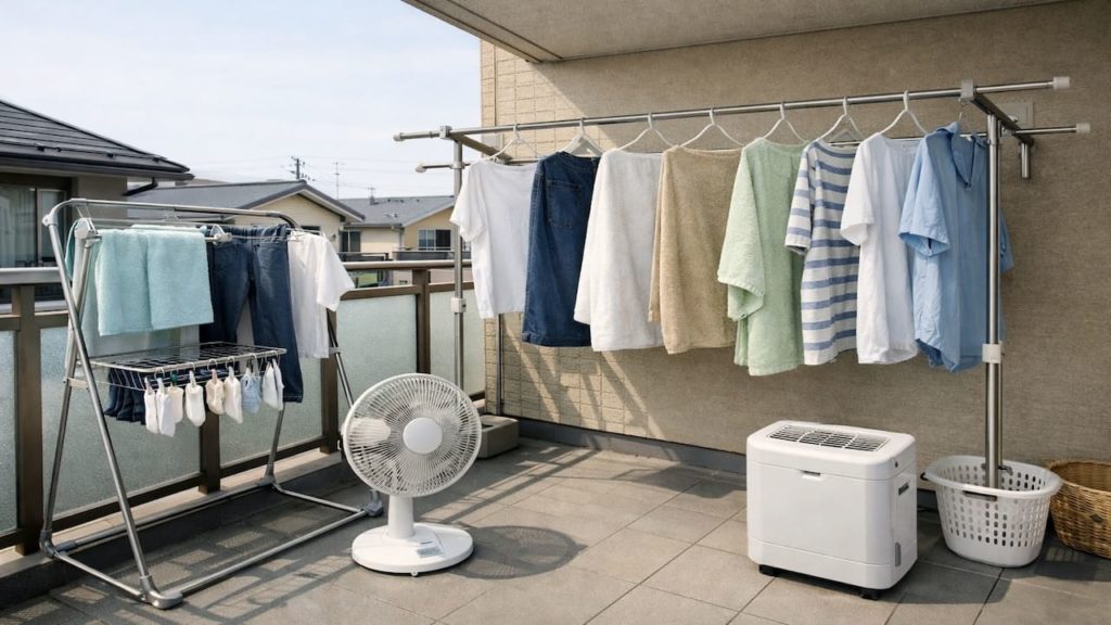 Balcony laundry smells musty: 5 checks (Dry time airflow and spacing)