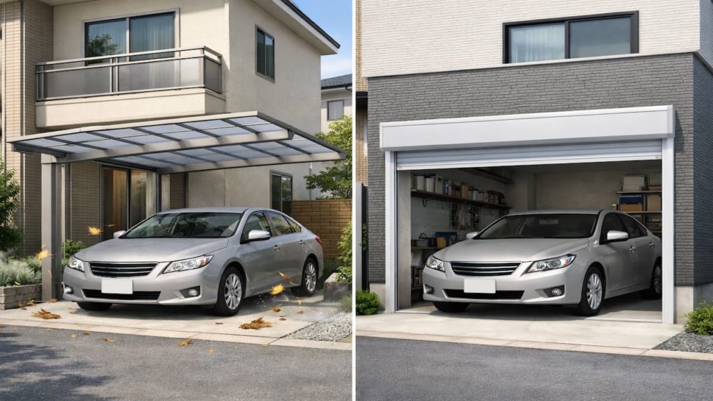 Carport vs garage in Japan: 5 checks to decide (Cost airflow and dust)
