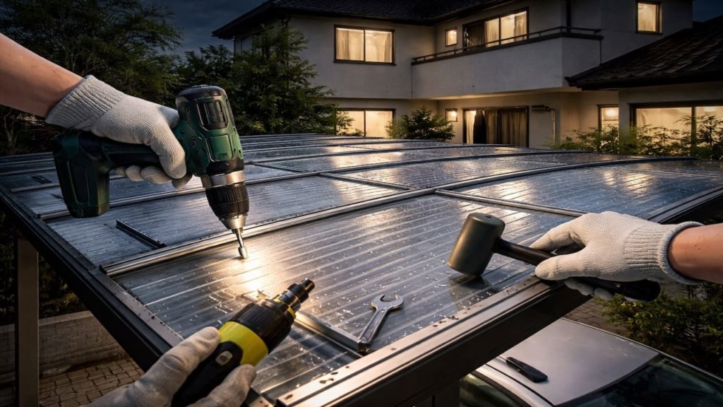 Carport roof noise at night: 5 checks that help (Panels screws and vibration)