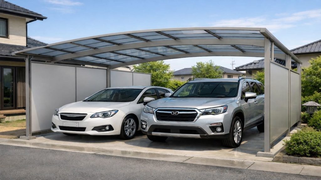 Carport side panels choice: 5 checks (Rain block wind and light)
