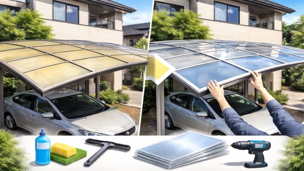 Carport panels yellowing: 5 signs and fixes (UV age and replacement)