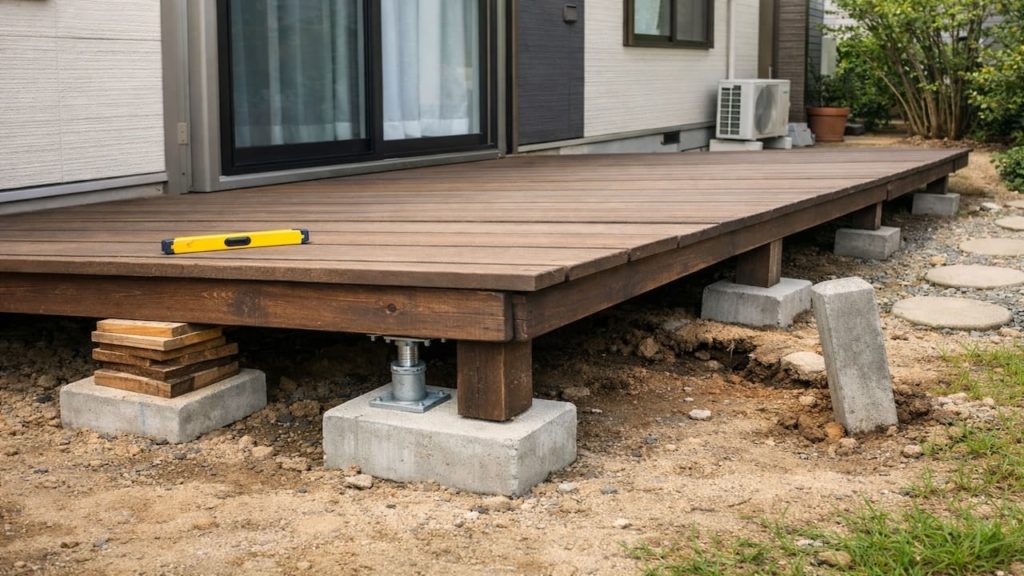 Deck level looks off: 5 checks before blaming posts (Settling shims)