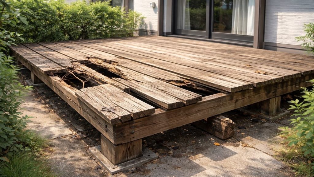 Deck replacement timing: 5 signs it is time to rebuild (Rot cracks wobble)