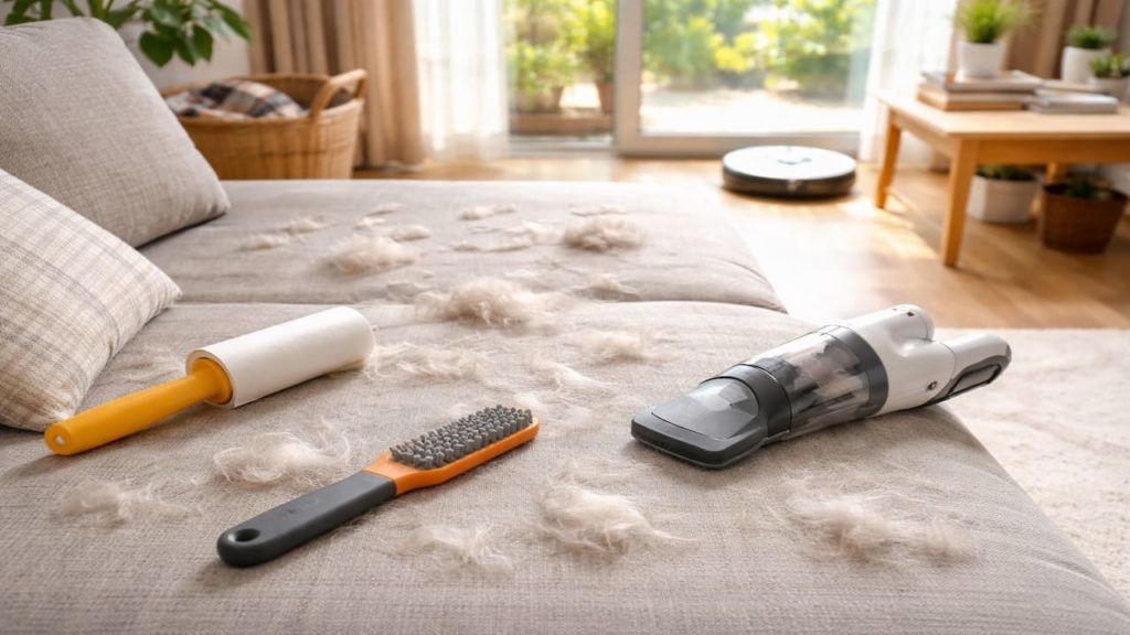 Futon pet hair: 5 tips【Remove fur fast and keep it fresh】