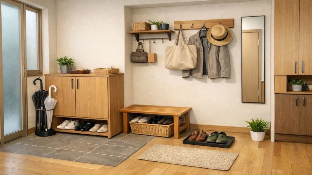 Genkan entryway setup: 5 checks【Make a small space feel tidy】