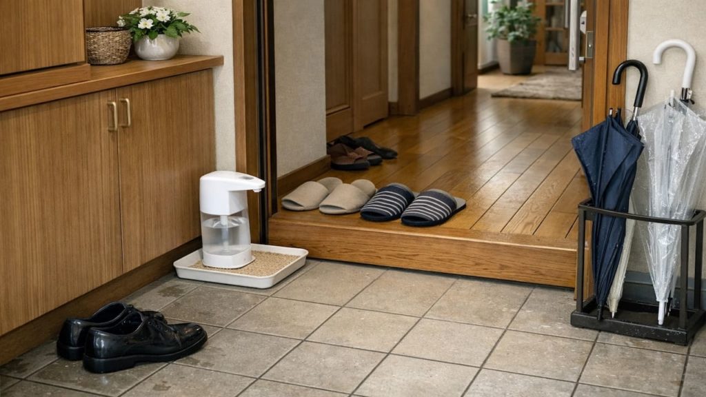 Genkan sanitizer spot: 5 tips【Place it naturally without looking weird】