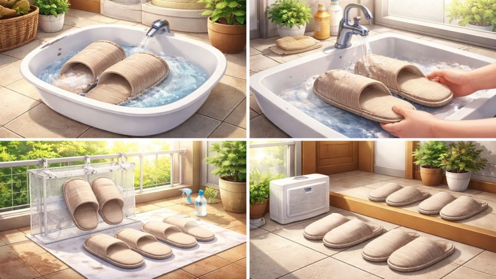Genkan slippers wash: 5 steps【Keep pairs fresh without ruining them】