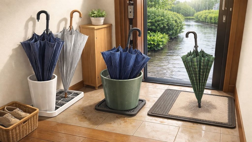 Genkan wet umbrella fix: 5 steps【Stop drips before they spread】
