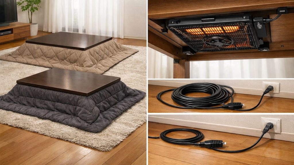 Kotatsu buying guide: 5 checks【Pick size, heater, and cord length】