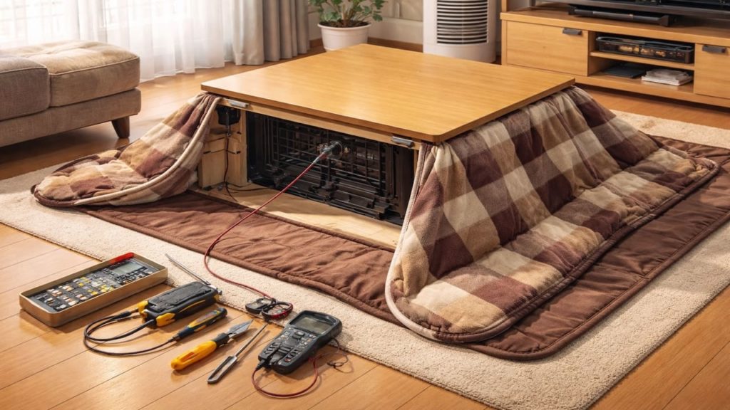 Kotatsu DIY repair: 5 checks【Know when to stop and call a pro safely】