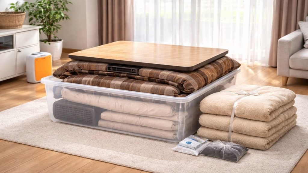 Kotatsu storage off-season: 5 steps【Pack it dry to avoid musty smell】