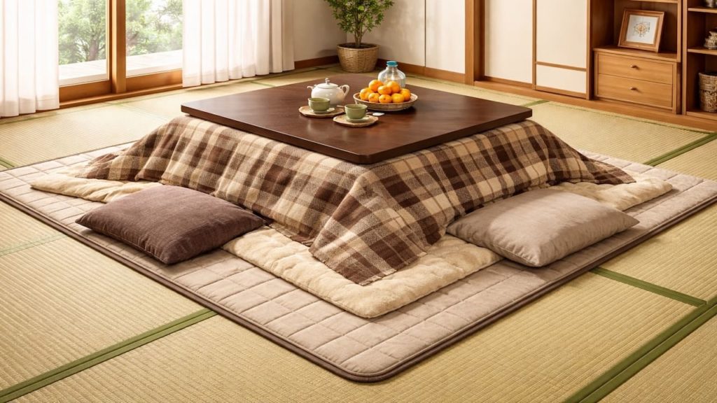 Kotatsu setup on tatami: 5 checks【Protect mats from dents and heat】