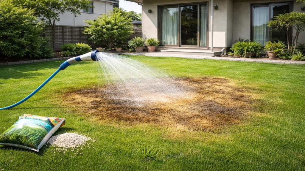 Lawn fertilizer burned it 5 checks to limit damage (Flush salts and wait)