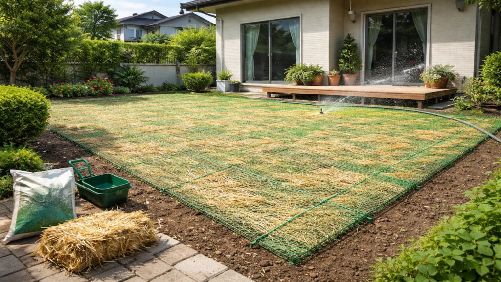 Lawn seeding in windy areas 5 tips to stop washout (Cover tack and timing)