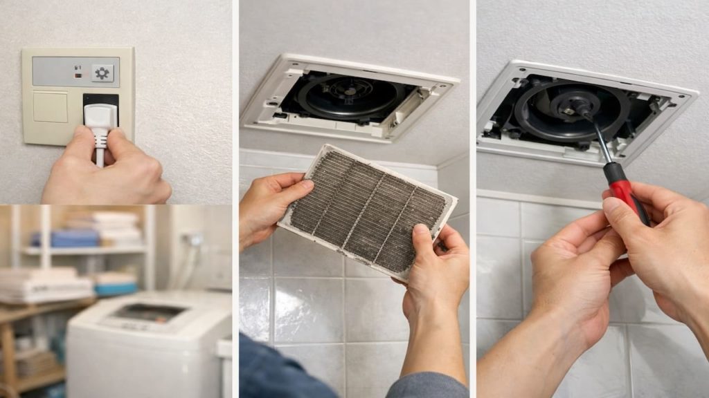 Ofuro fan not working: 5 steps【Check power, filter, and simple fixes】