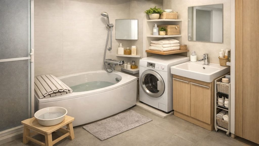 Ofuro small bathroom layout: 5 tips【Gain space without messy remodeling】