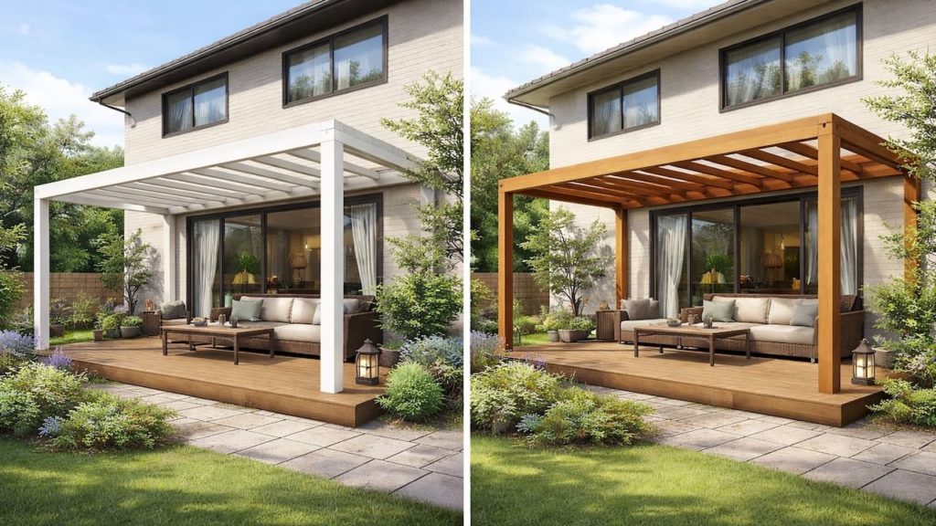 Pergola paint or stain choice: 5 checks (UV rain and maintenance)