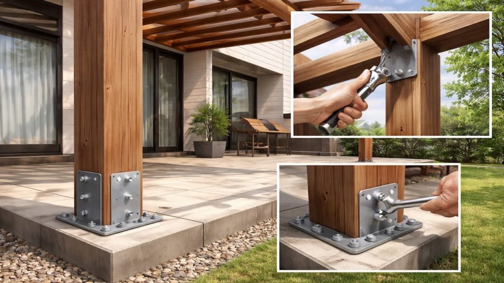 Pergola feels wobbly: 5 checks to tighten (Footings bolts and braces)