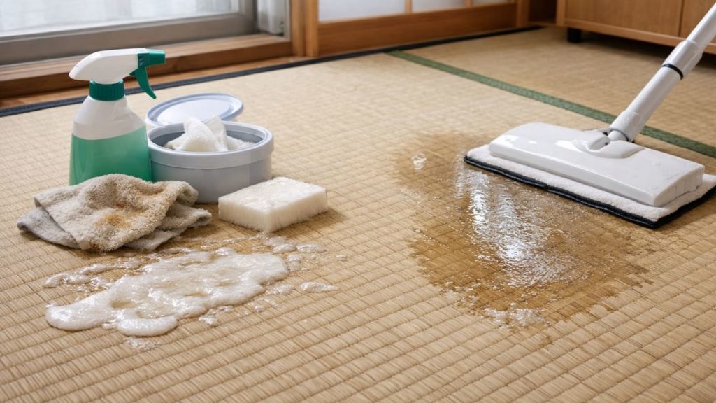 Tatami cleaning products: 5 mistakes【Avoid shortcuts that leave sticky residue】