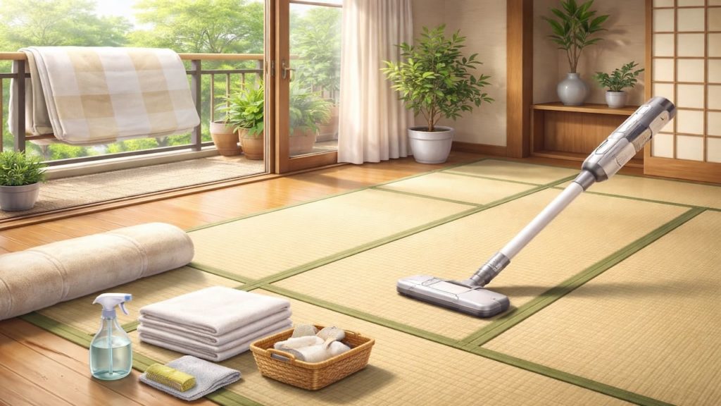 Tatami daily care: 5 tips【Simple habits that keep dust and grit low】