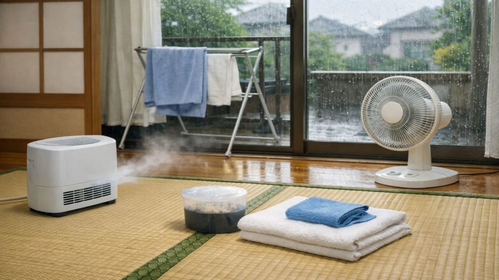 Tatami rainy season care: 5 tips【Beat damp air without making rooms cold】