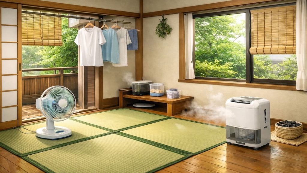 Tatami summer humidity: 5 steps【Lower moisture without sealing the room】