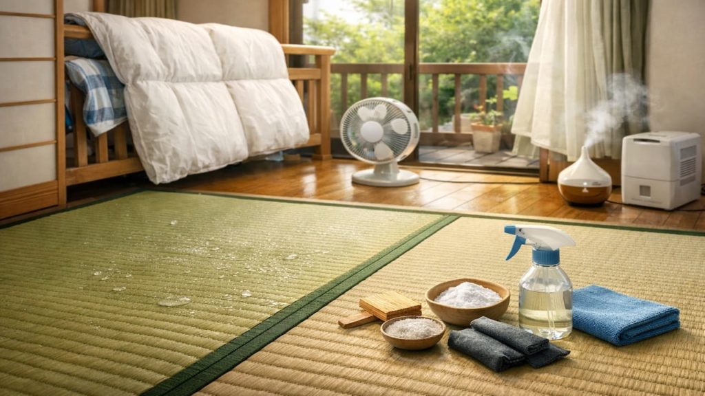 Tatami sweat smell: 5 tips【Freshen floors after hot nights and futons】