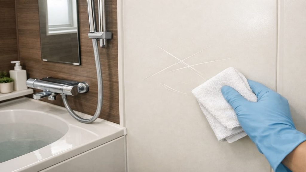 Unit bath scratches on panels: 5 Checks (Avoid damage while cleaning)