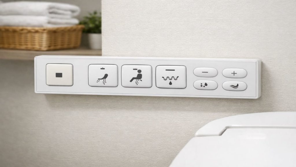 Washlet control panel in Japanese: 5 checks【Recognize stop and wash labels fast】