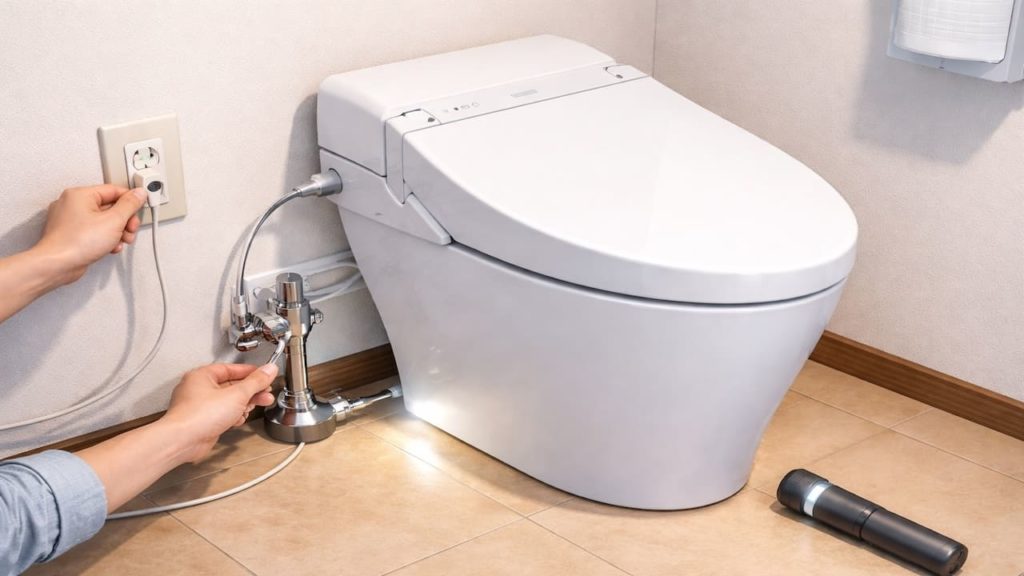 Washlet after moving in: 5 checks【Test power, water line, and leaks early】