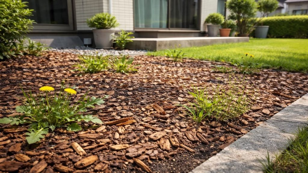 Weeds in mulch 5 checks when it fails (Thickness moisture and seeds)